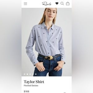 NWT💕 RAILS Taylor Shirt Flocked Daisies. Size M $168 ~ From Bloomingdale’s